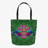 Roller Skating Peacock Canvas Tote